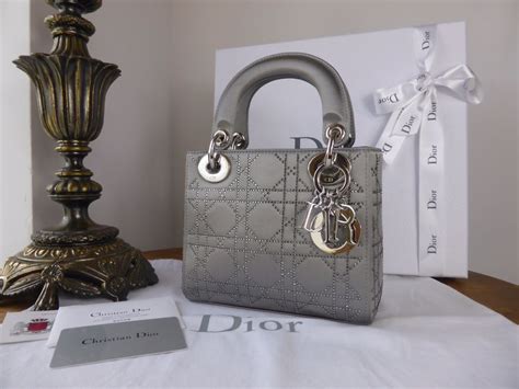 lady dior mini silver metallic|lady dior small dimension.